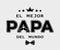 Father`s day card design with spanish text El Mejor Papa Del Mundo The best dad in the world
