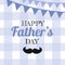 Father`s day Greeting Card, brochures, poster or banner in flat style in blue colour. Vector  Fathers day Concept, blue cell