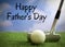 Father`s Day image of golfing withtext added