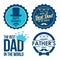 father's day labels collection. Vector illustration decorative design