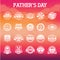 father's day labels collection. Vector illustration decorative design