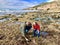 Father and son exploring Cabrillo Tide pools San Diego
