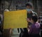 Father and Son Holding `Stop Asian Hate` Sign in Chinatown New York City Protest Against Anti Asian Hate Crimes