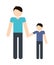 Father and son icon. Avatar Family design. Vector graphic