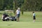 Father and Son Playing Golf