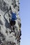 Father son rock climbers