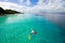 Father and son snorkeling