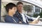 Father Teaching Teenage Son To Drive