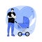 Fatherhood care abstract concept vector illustration.
