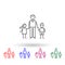 Fatherhood, children multi color icon. Simple thin line, outline vector of family life icons for ui and ux, website or mobile