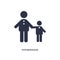 fatherhood icon on white background. Simple element illustration from kids and baby concept