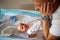 Fatherly love â€“ Newborn boy and his father`s