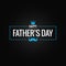 Fathers day banner on black background