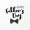 Fathers Day Banner, June 19th. Vector Background. Banner with Black Polka Dot Realistic Bow Tie, Lettering, Typography