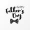 Fathers Day Banner, June 19th. Vector Background. Banner with Black Striped Realistic Bow Tie, Lettering, Typography