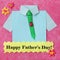 Fathers Day Card - Craft Background - Stock Photo