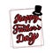 Fathers day celebration lettering card. Trendy holiday banner.