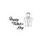 Fathers day design. Necktie, costume, classic tuxedo, jacket. Happy Fathers day text. Dad greeting. greeting card. Vector.