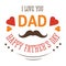 Fathers day isolated icon family member love and appreciation