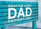 Fathers day Present. Ideas For Every DAD. Father`s Day Greetings Presents. White text Written in Grungy Turquoise Wooden Board.