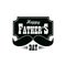 Fathers Day vector icon with black mustaches