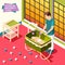 Fathers On Maternity Leave Isometric Poster