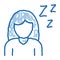 Fatigue Symptomp Of Pregnancy doodle icon hand drawn illustration