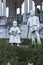 Fatima, Portugal -June 14, 2018: statues of Francisco and Jacinta, the little shepherds who saw the apparitions of Virgin Mary.