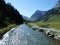 The Fatschbach stream in the beautiful Alpine valley Urner Boden