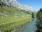 The Fatschbach stream in the beautiful Alpine valley Urner Boden