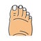 fatty foot edema color icon vector illustration