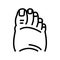 fatty foot edema line icon vector illustration