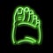 fatty foot edema neon glow icon illustration