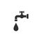 Faucet drop icon vector isolated 2