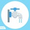 Faucet flat vector icon sign symbol