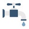 Faucet flat vector icon which can easily modify or edit