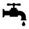 Faucet glyph vector icon which can easily modify or edit