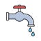 Faucet Line vector icon which can easily modify or edit