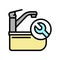 faucet repair color icon vector illustration