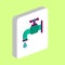 Faucet Simple vector icon. Illustration symbol design template for web mobile UI element. Perfect color isometric pictogram on 3d