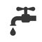 Faucet and water droplet icon, saving water concept