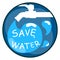 Faucets water set,saving water flat Faucets simple line flat Faucets saving water concept logo circle flat