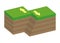 Fault type vector illustration /  Right-lateral strike-slip fault