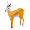 Faune gazelle icon, isometric style