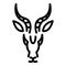 Faune gazelle icon, outline style