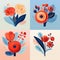 Fauvist Floral Illustrations: Vibrant Flat Design With A Modern Twist