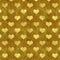 Faux Gold Foil Metallic Hearts Background