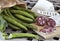 Fave e salame, broad beans with salami and sheep cheese