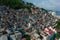 Favelas on one of the hills of Rio de Janeiro Brazil