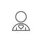 Favorite blogger avatar outline icon